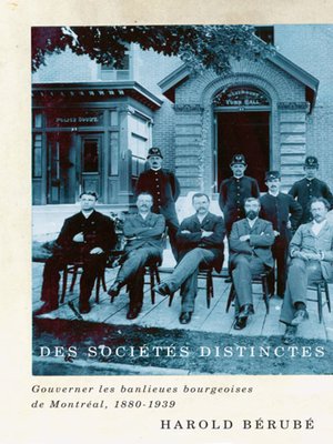 cover image of Des sociétés distinctes